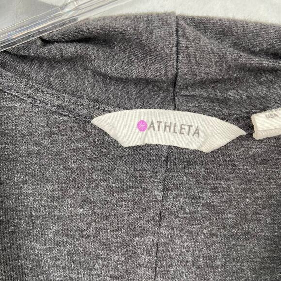 Athleta Duet Wrap Surplice Dress Size S Gray Sleeveless Stretch Knit Bodycon - Picture 10 of 13
